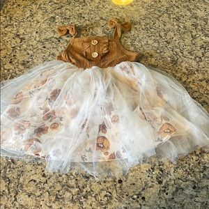 Cute Toddler Neutral Dress - Runs small